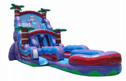 Double Lane 22' Purple Tiki Slide